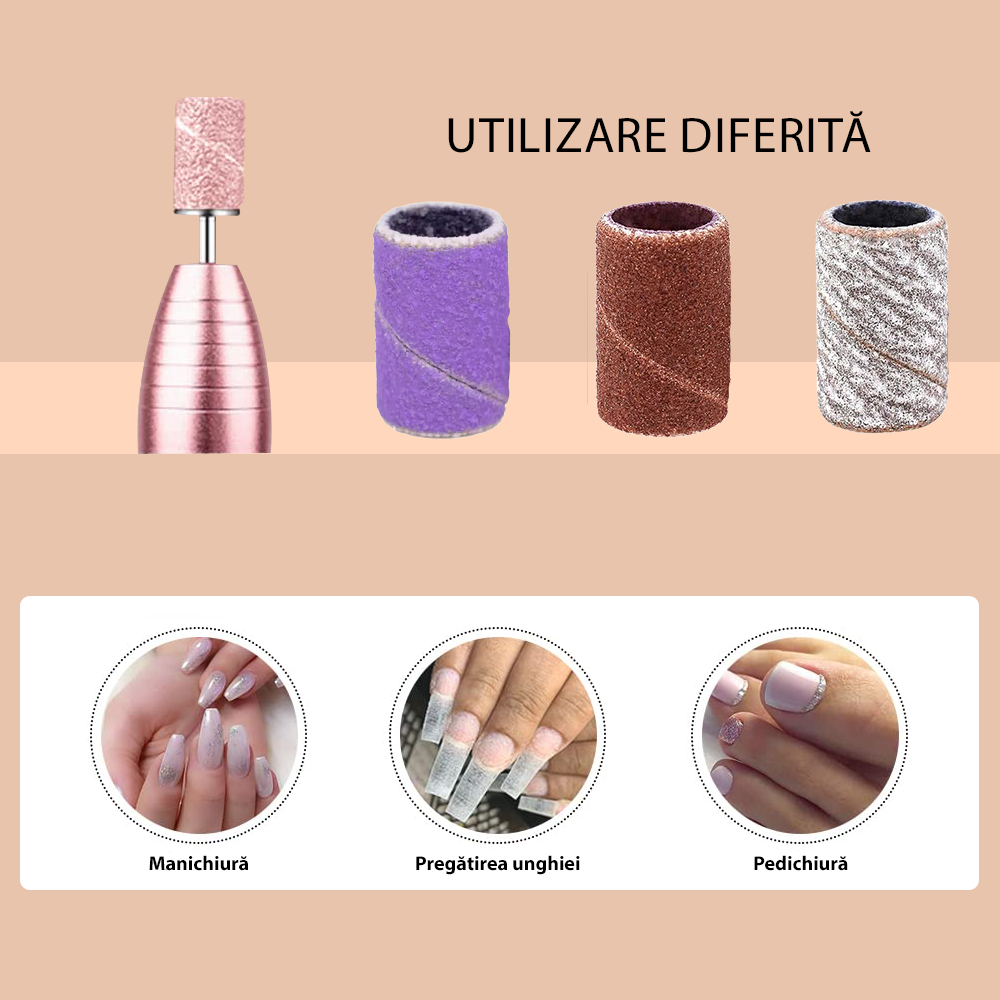 Tutti i prodotti :: Manicure e pedicure :: Frese unghie :: Cilindri  abrasivi per fresa unghie 100 pezzi, marrone #150 - Lilacare Italia